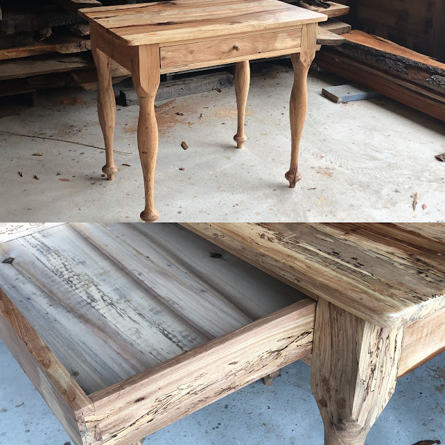 desk and drawers light brown