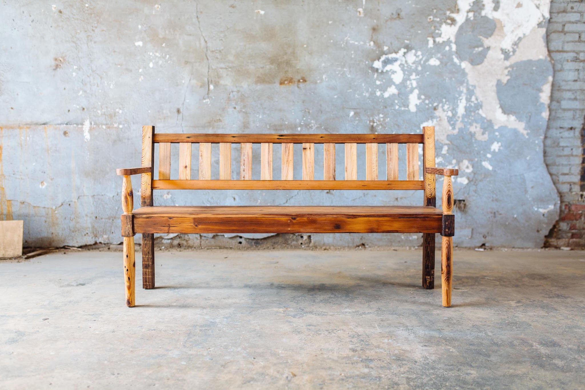 light brown bench