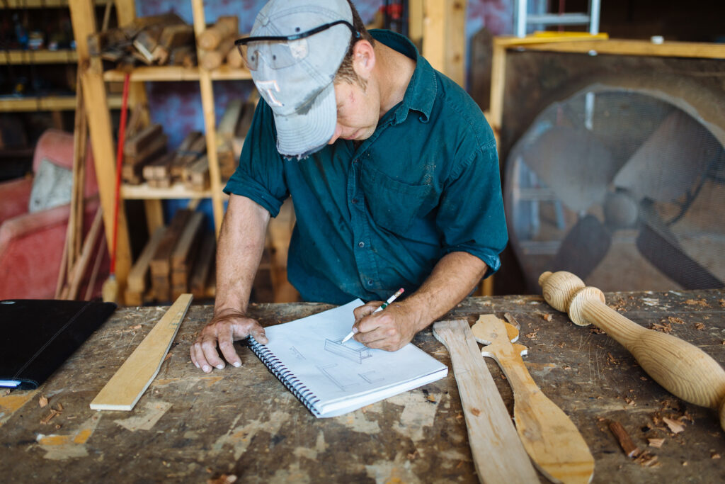 Stephen designing Furniture